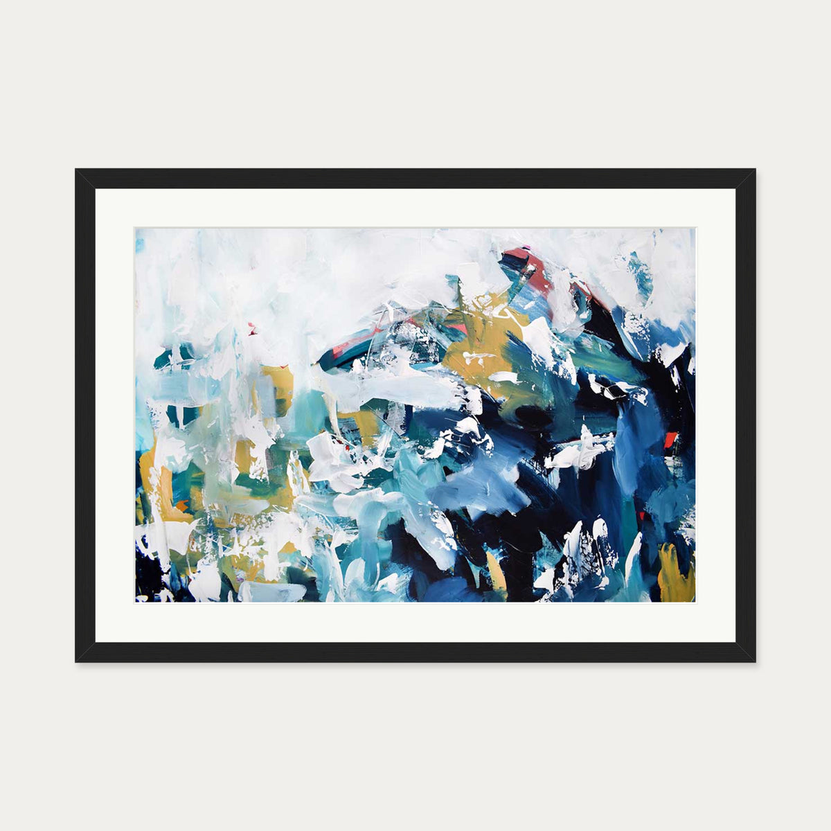 Abstract 204 Art Print — 50 x 70 cm — Black Frame