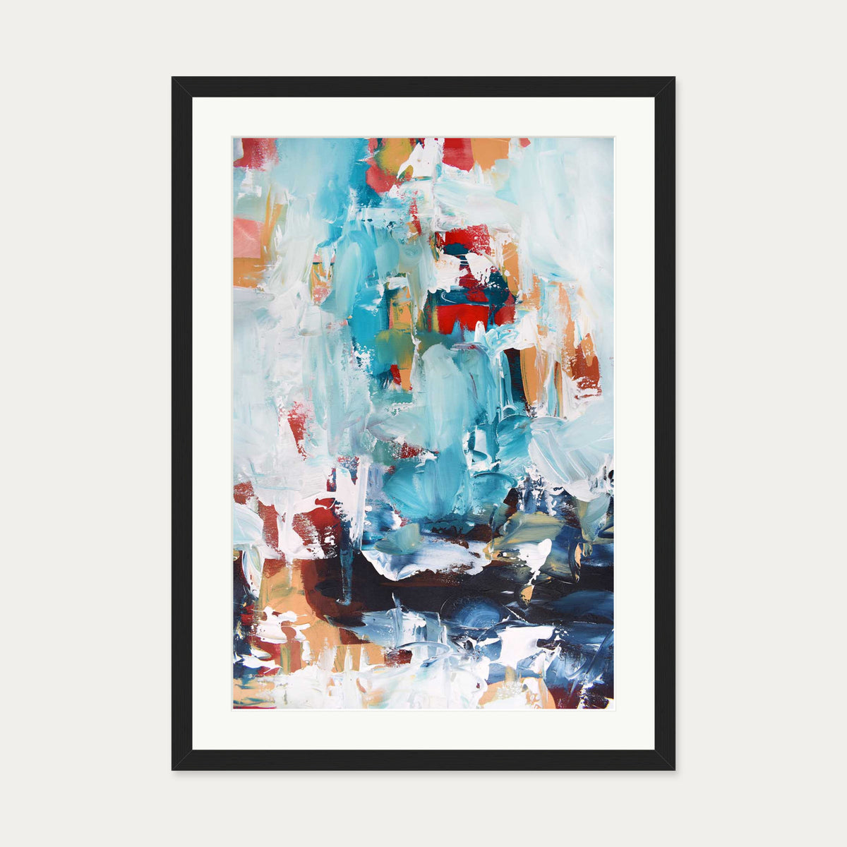 Abstract 212 Art Print — 50 x 70 cm — Black Frame