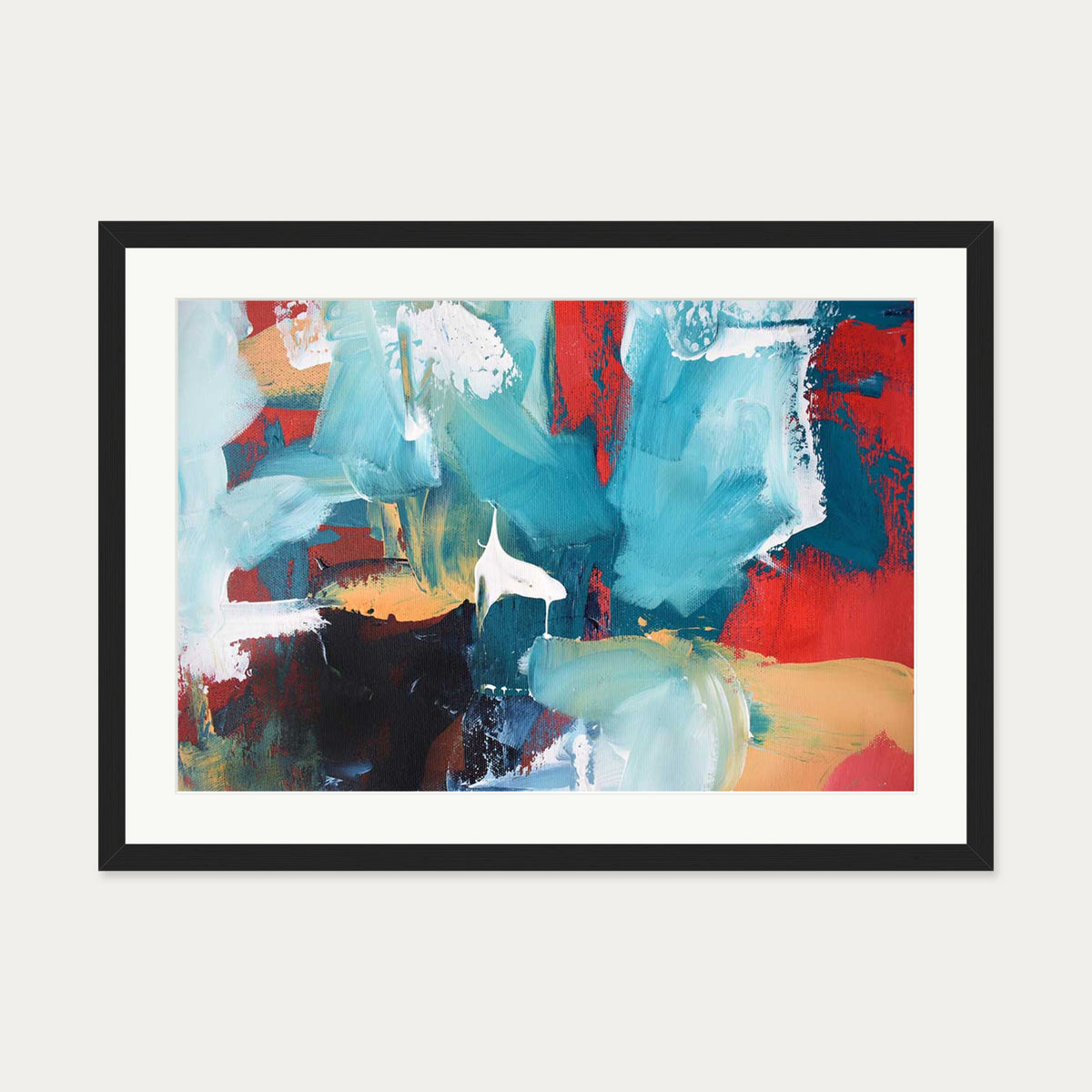 Abstract 220 Art Print — 50 x 70 cm — Black Frame