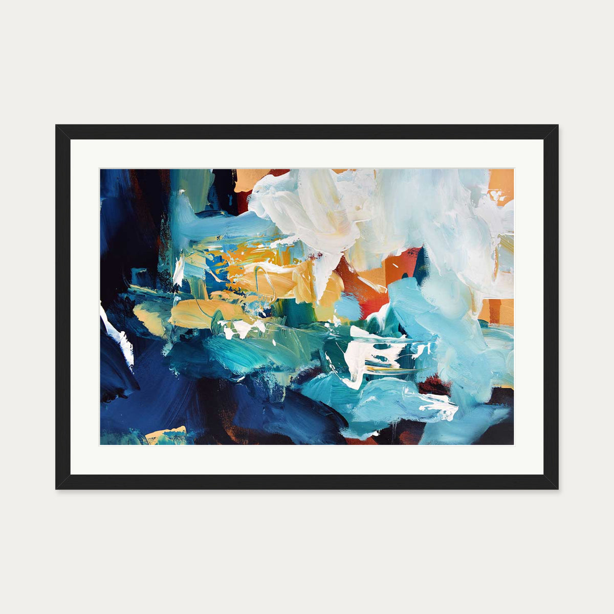 Abstract 226 Art Print — 50 x 70 cm — Black Frame