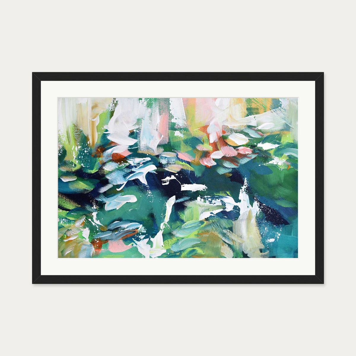 Abstract 229 Art Print — 50 x 70 cm — Black Frame