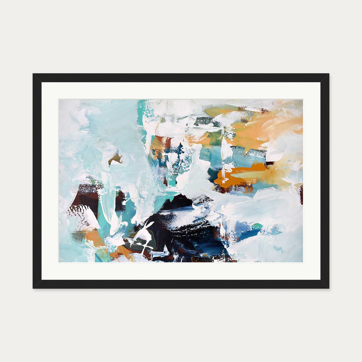 Abstract 255 Art Print — 50 x 70 cm — Black Frame