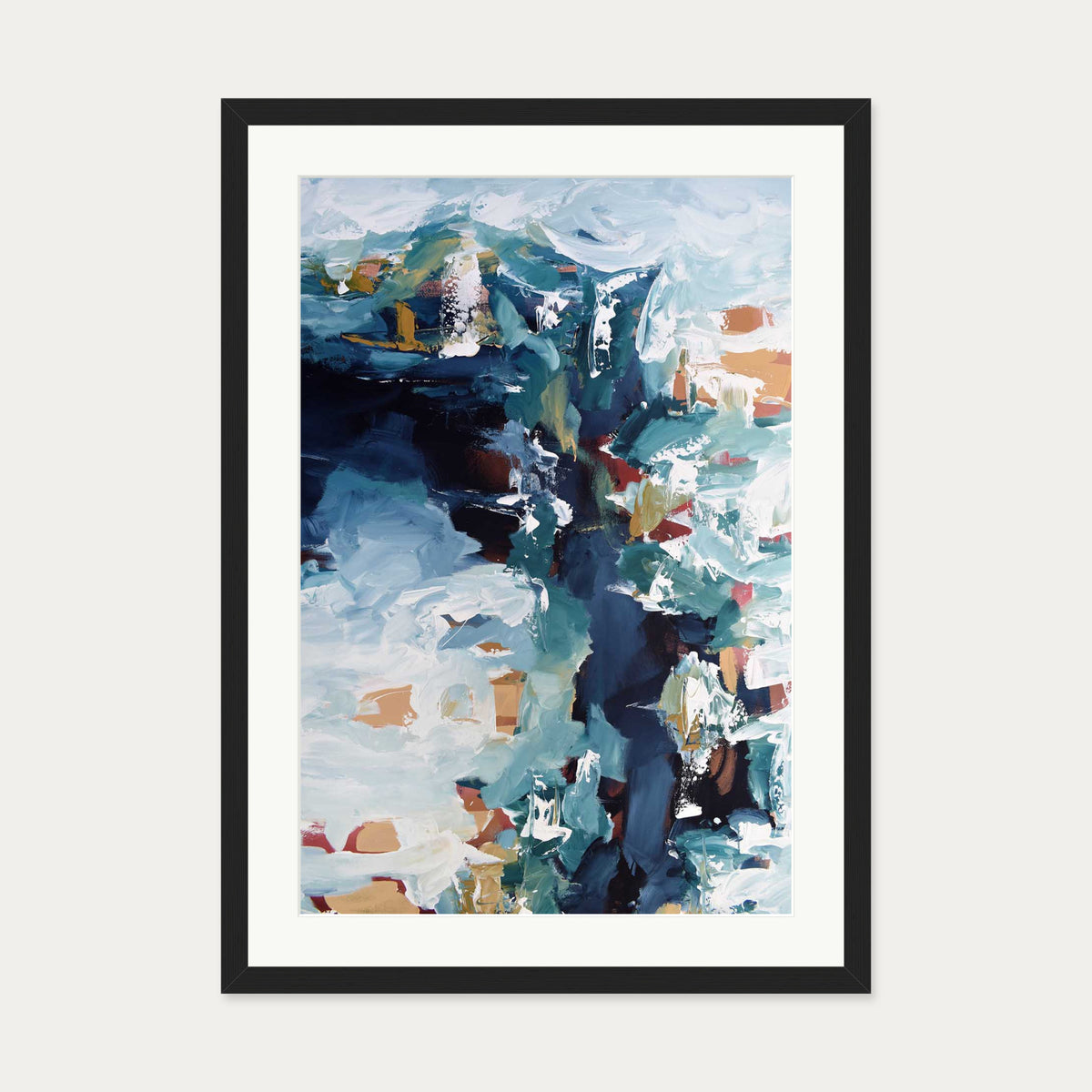 Abstract 258 Art Print — 50 x 70 cm — Black Frame