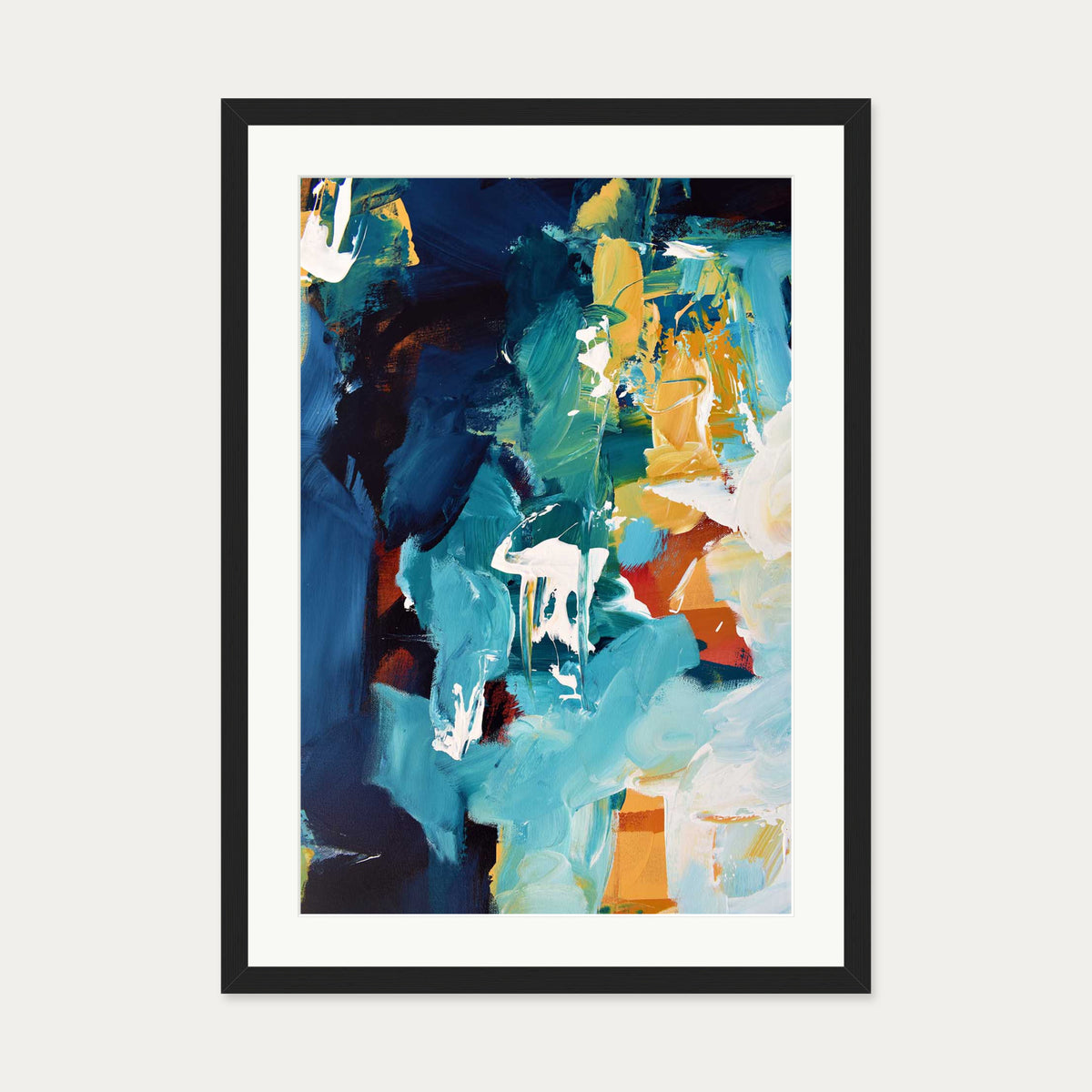 Abstract 266 Art Print — 50 x 70 cm — Black Frame