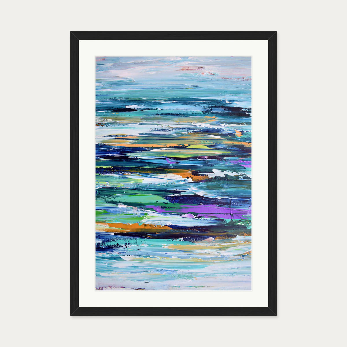 Abstract 286 Art Print — 50 x 70 cm — Black Frame