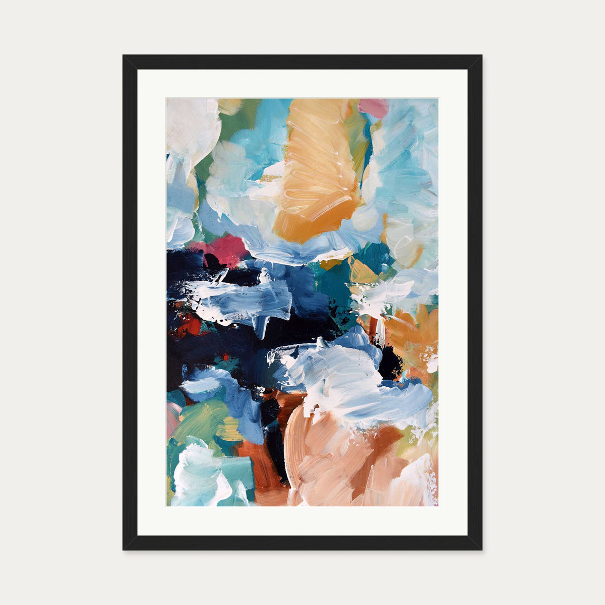 Abstract 308 Art Print — 50 x 70 cm — Black Frame