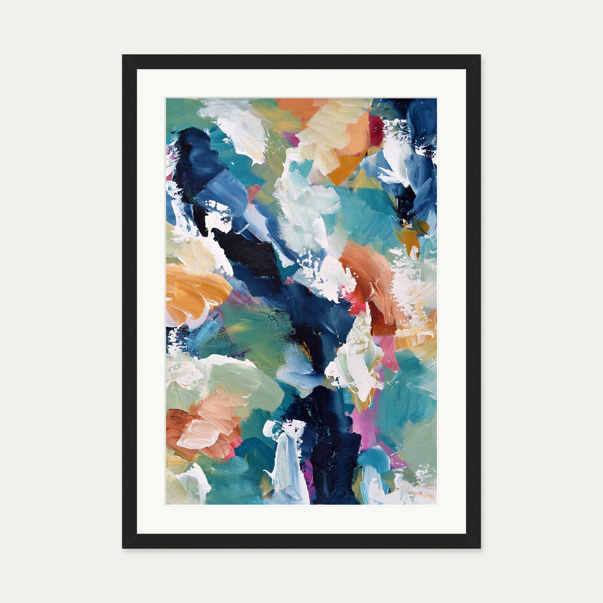 Abstract 313 Art Print — 50 x 70 cm — Black Frame