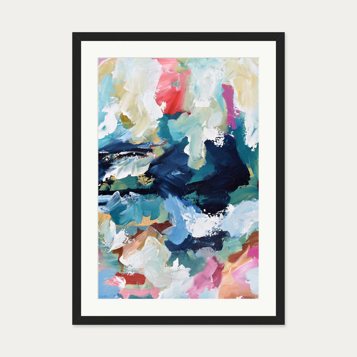 Abstract 317 Art Print — 50 x 70 cm — Black Frame