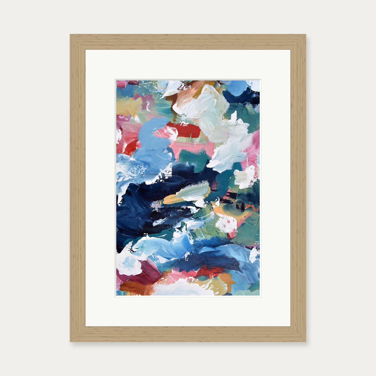 Abstract 319 Art Print — 30 x 40 cm — Oak Frame