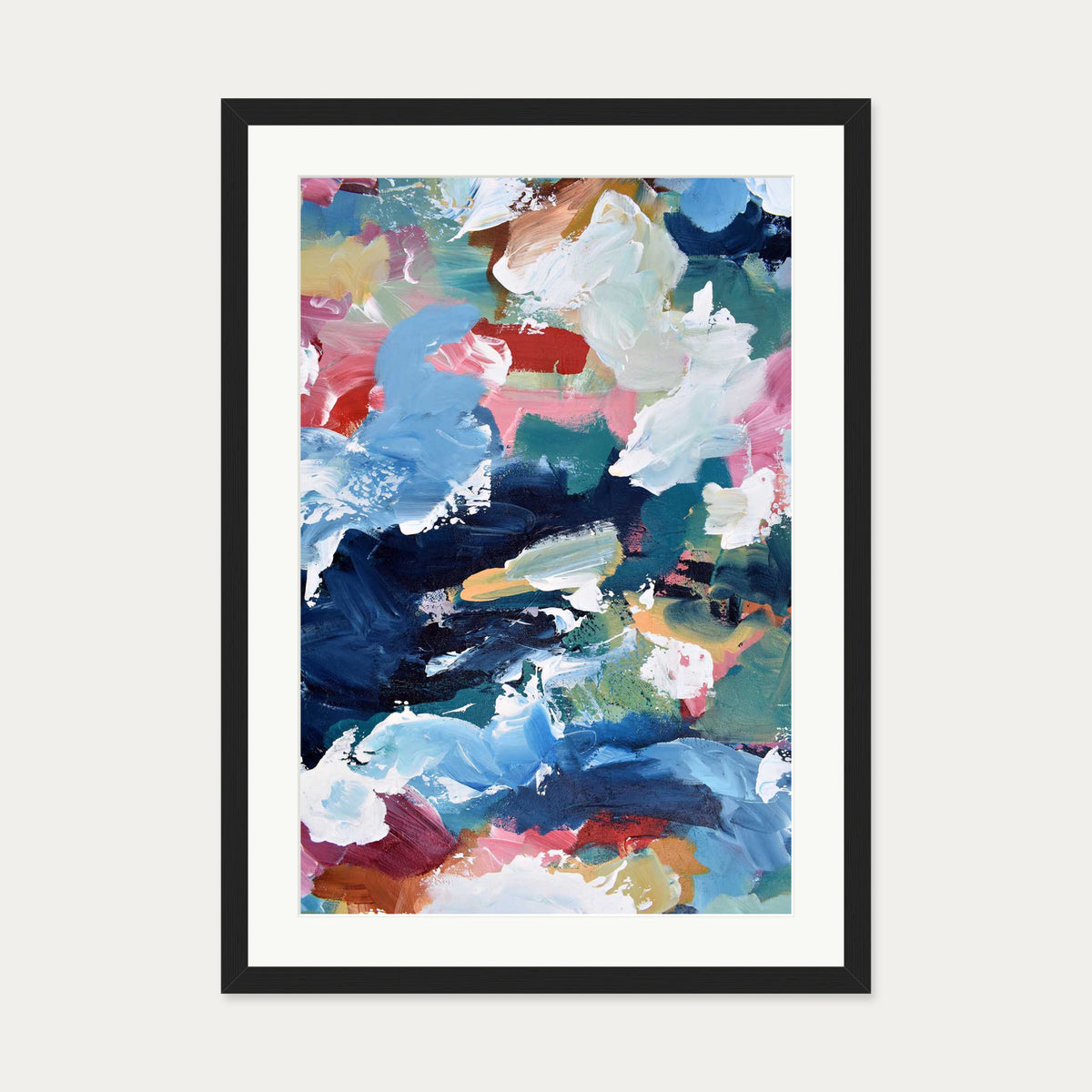 Abstract 319 Art Print — 50 x 70 cm — Black Frame
