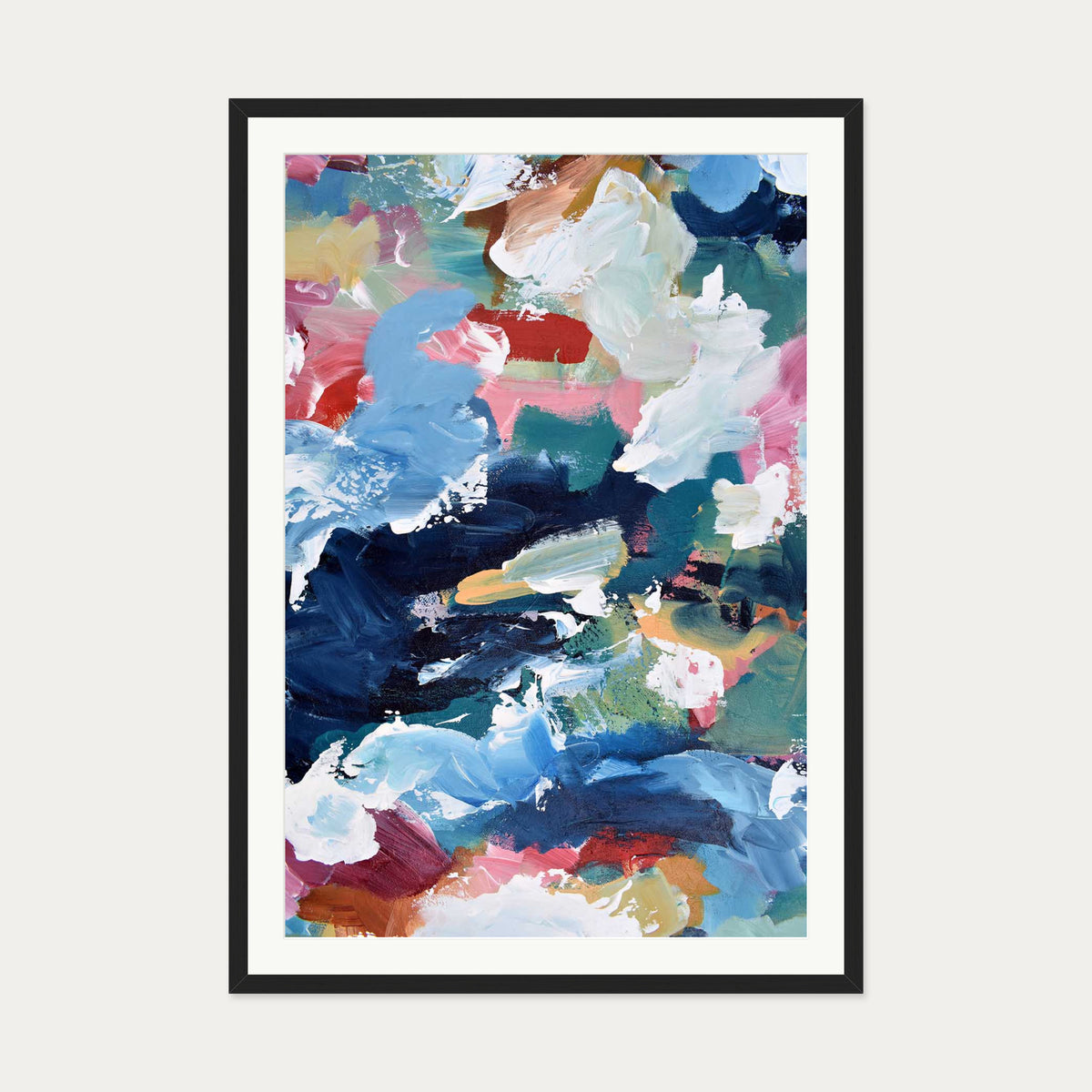 Abstract 319 Art Print — 70 x 100 cm — Black Frame