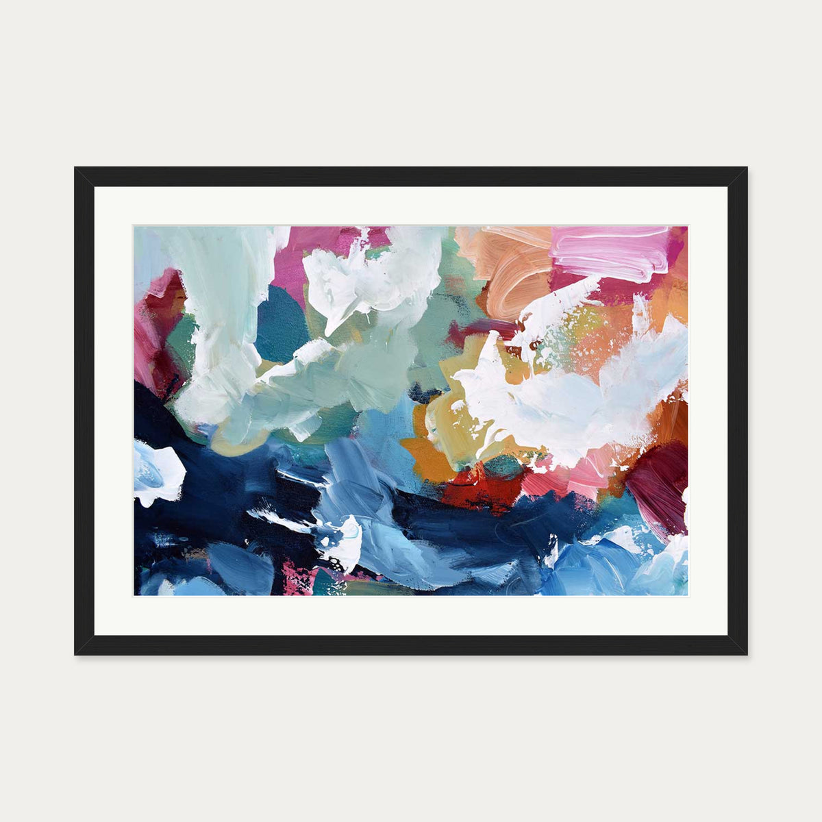 Abstract 320 Art Print — 50 x 70 cm — Black Frame