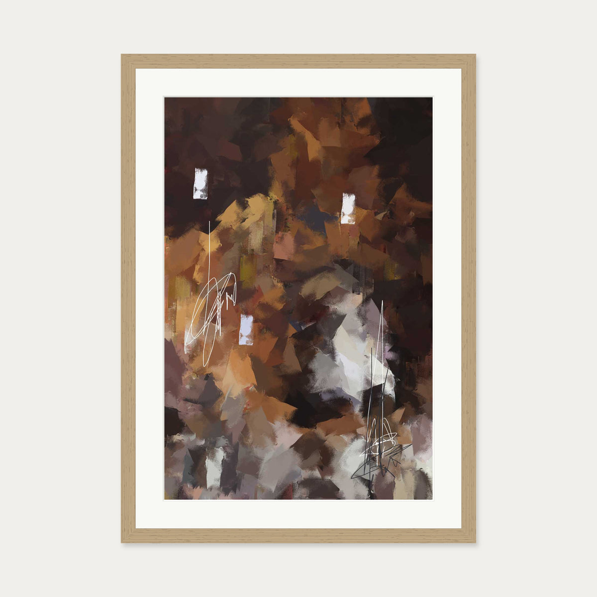 Alluding To Saint Germain Art Print — 50 x 70 cm — Oak Frame