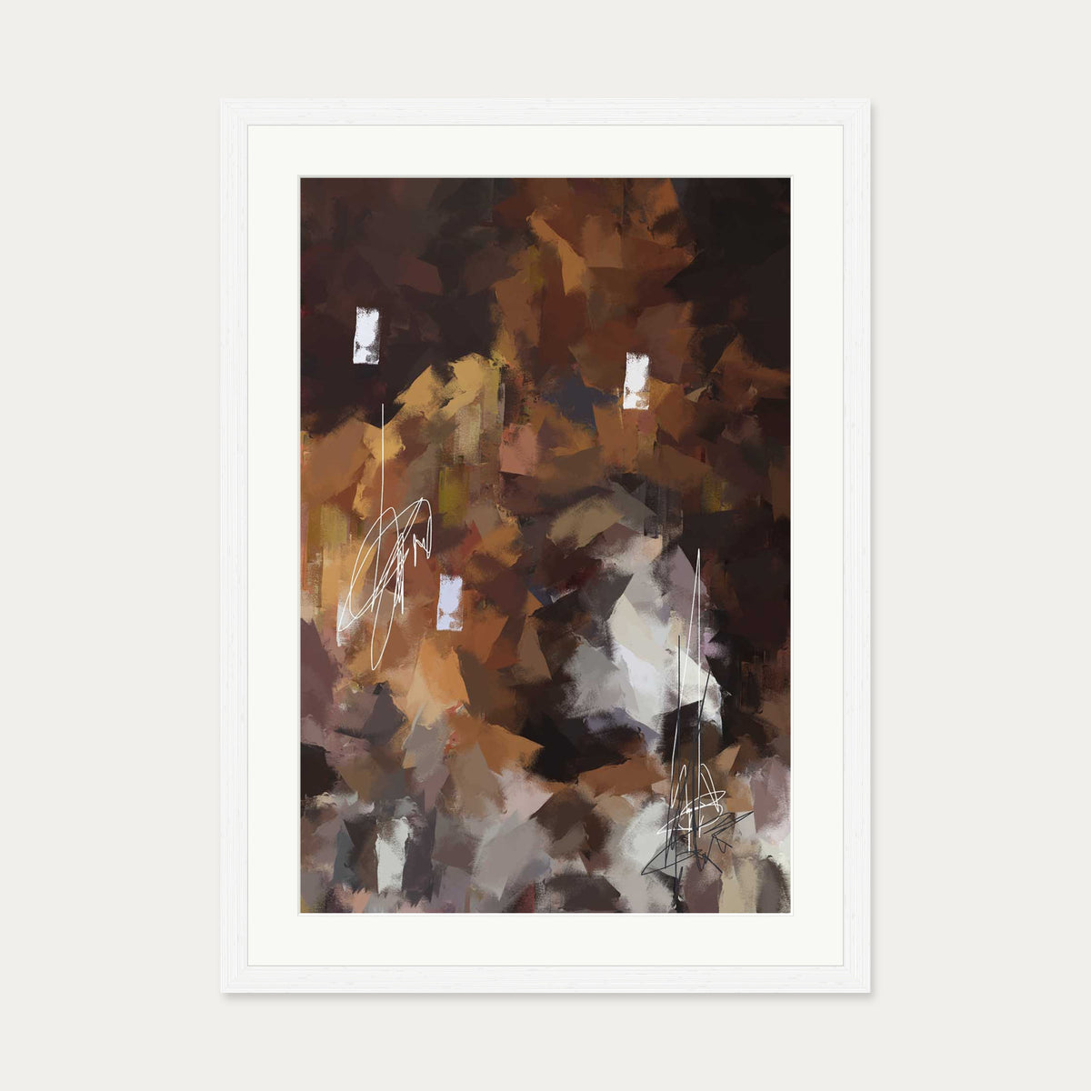 Alluding To Saint Germain Art Print — 50 x 70 cm — White Frame