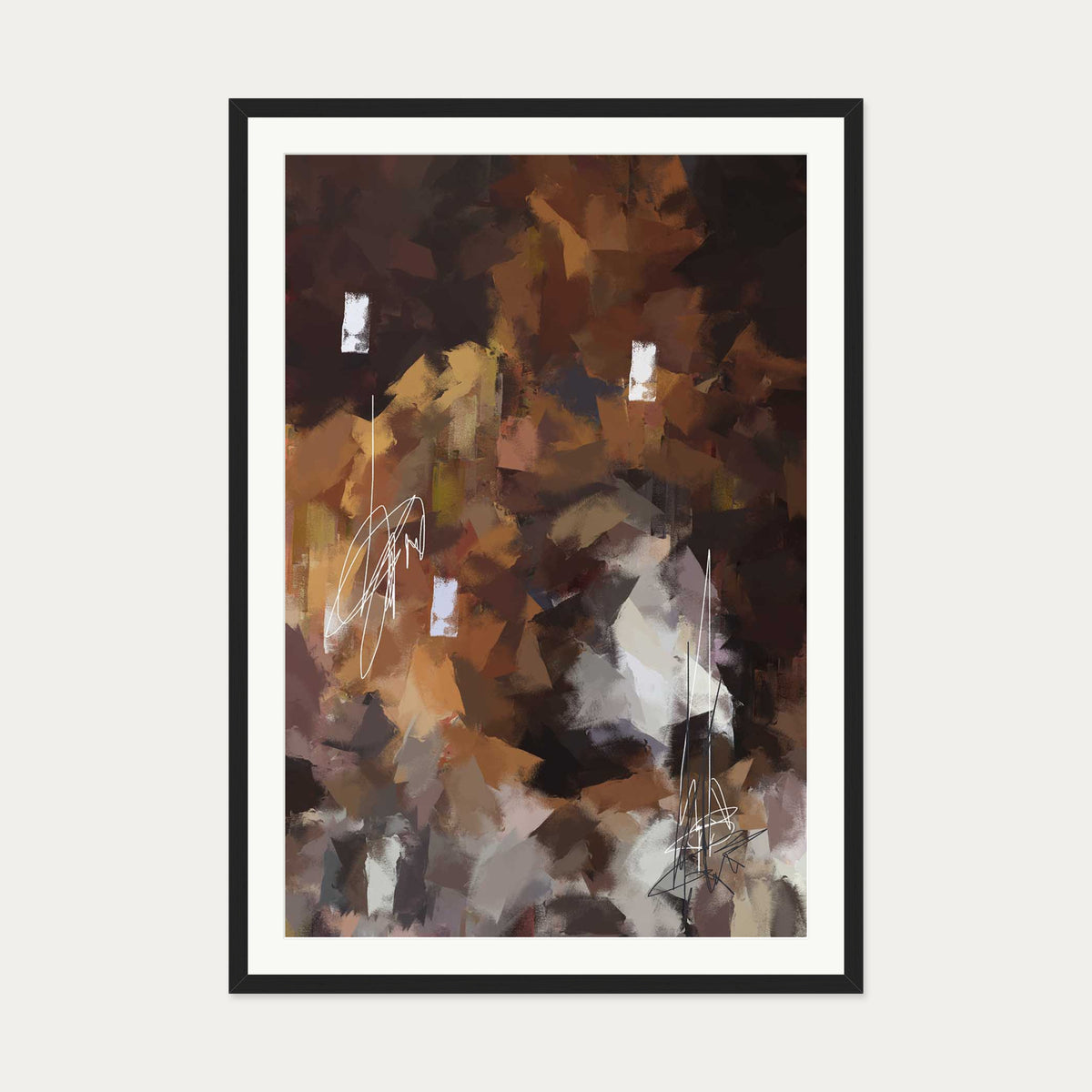 Alluding To Saint Germain Art Print — 70 x 100 cm — Black Frame