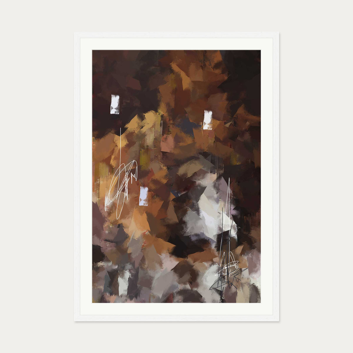 Alluding To Saint Germain Art Print — 70 x 100 cm — White Frame