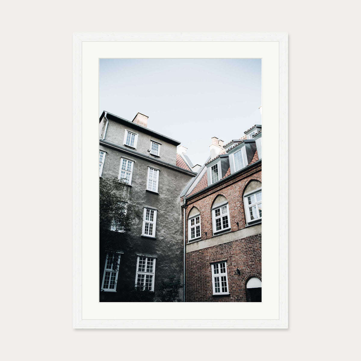 Amsterdam Architecture Art Print — 50 x 70 cm — White Frame