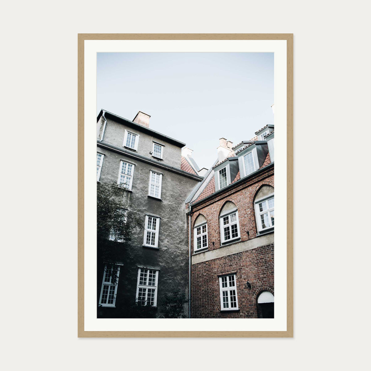 Amsterdam Architecture Art Print — 70 x 100 cm — Oak Frame