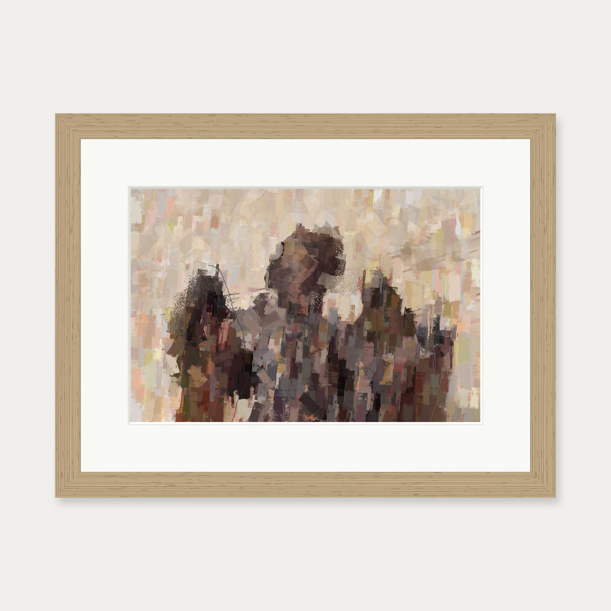 Angels Of Paris Art Print — 30 x 40 cm — Oak Frame