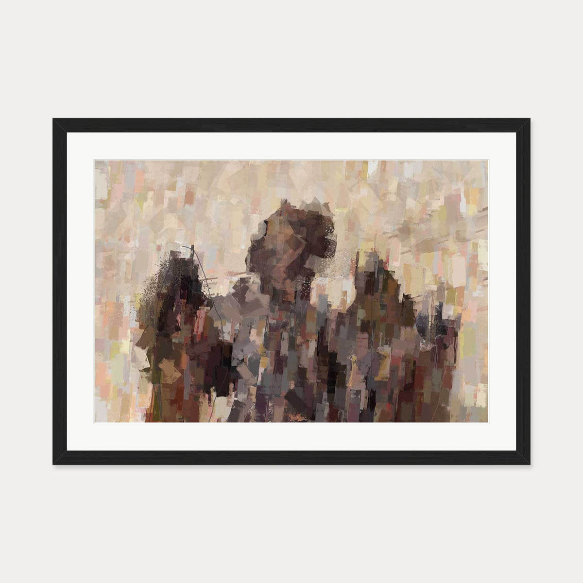 Angels Of Paris Art Print — 50 x 70 cm — Black Frame