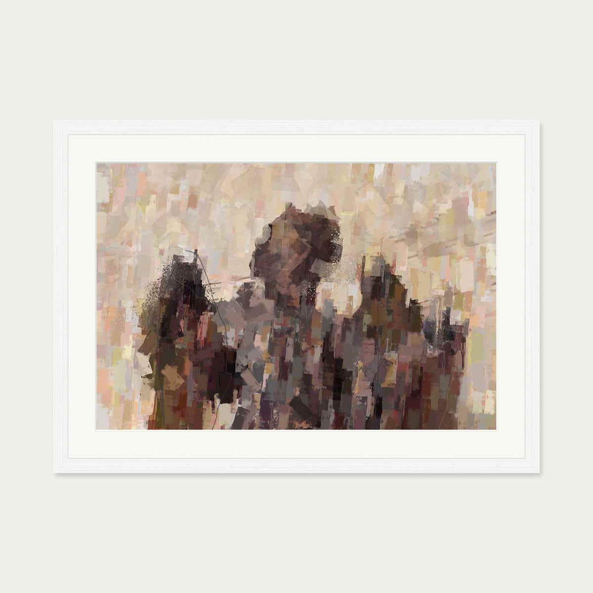 Angels Of Paris Art Print — 50 x 70 cm — White Frame