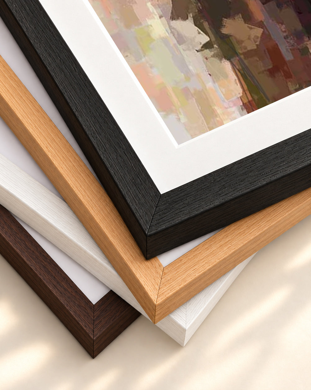 Angels Of Paris Art Print — framed print corner with 5 cm mount and bevel