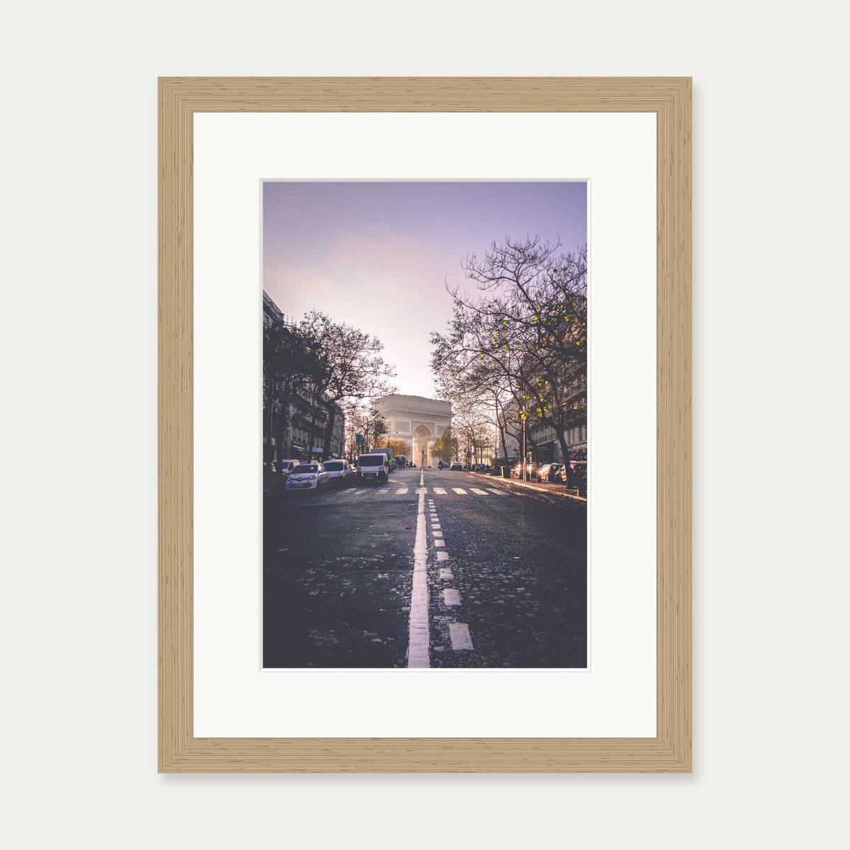 Arc De Triomphe Art Print — 30 x 40 cm — Oak Frame