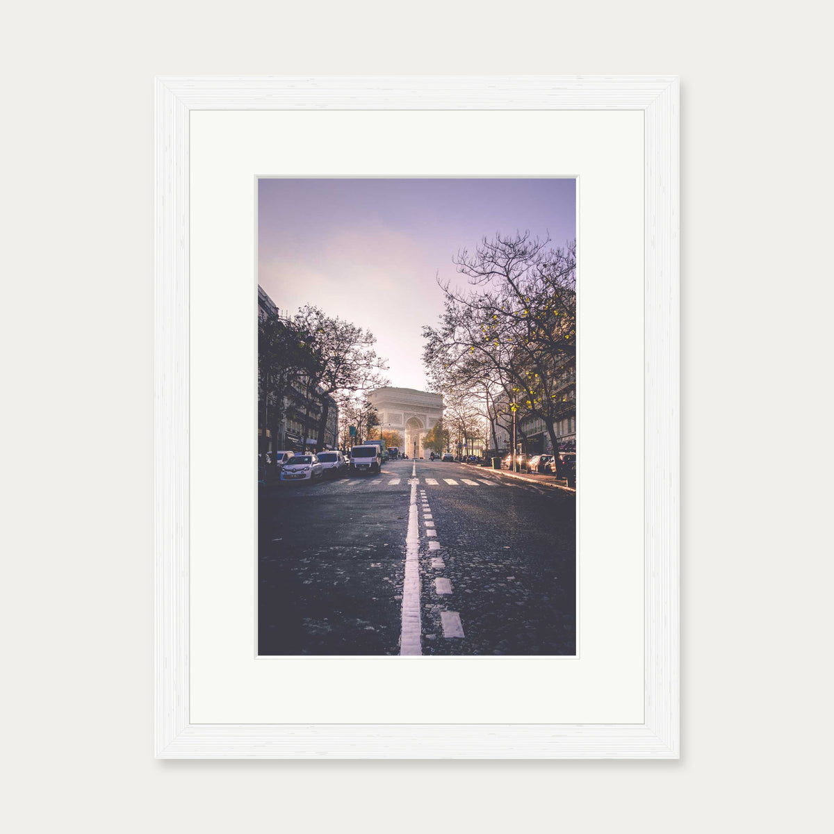 Arc De Triomphe Art Print — 30 x 40 cm — White Frame