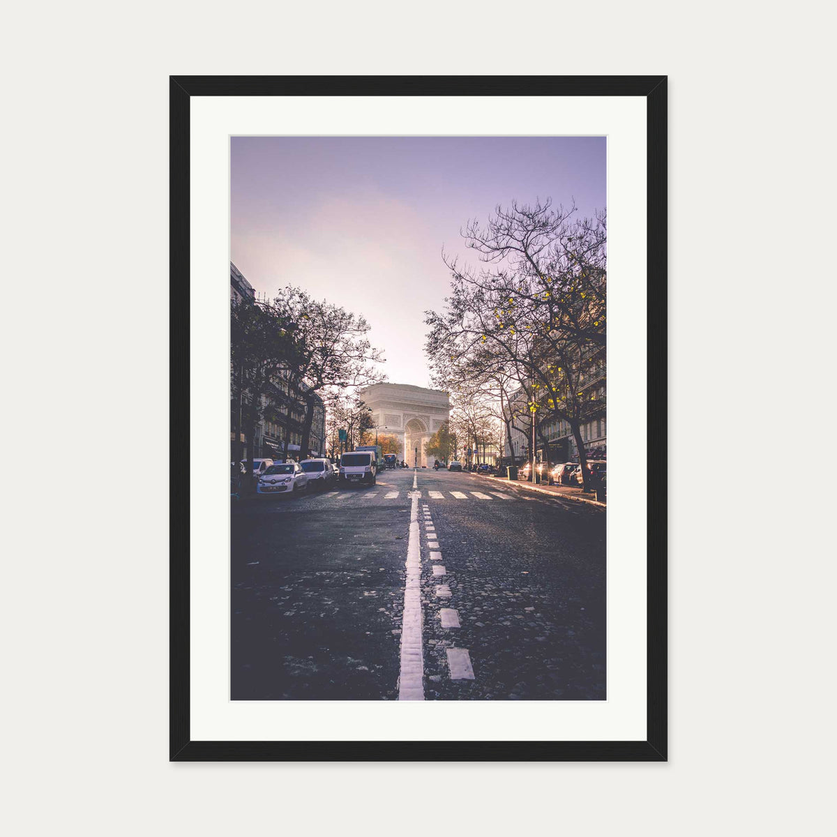 Arc De Triomphe Art Print — 50 x 70 cm — Black Frame