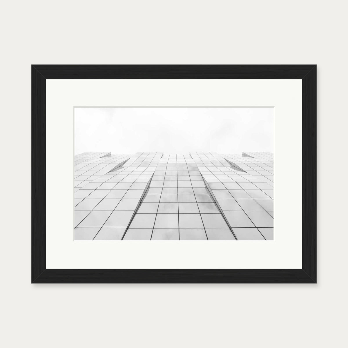 Architectural Geometry II Wall Art Print — 30 x 40 cm — Black Frame
