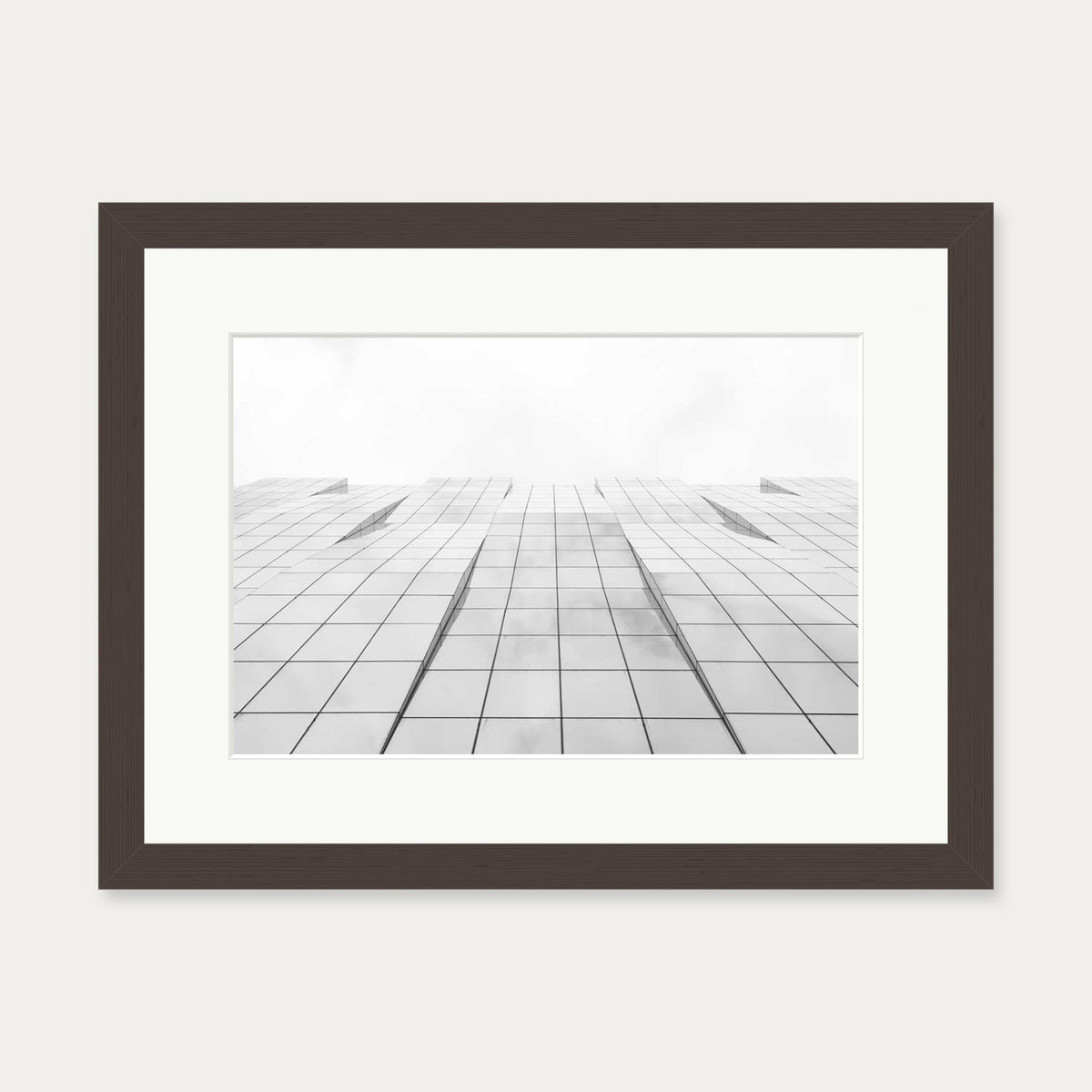 Architectural Geometry II Wall Art Print — 30 x 40 cm — Brown Frame