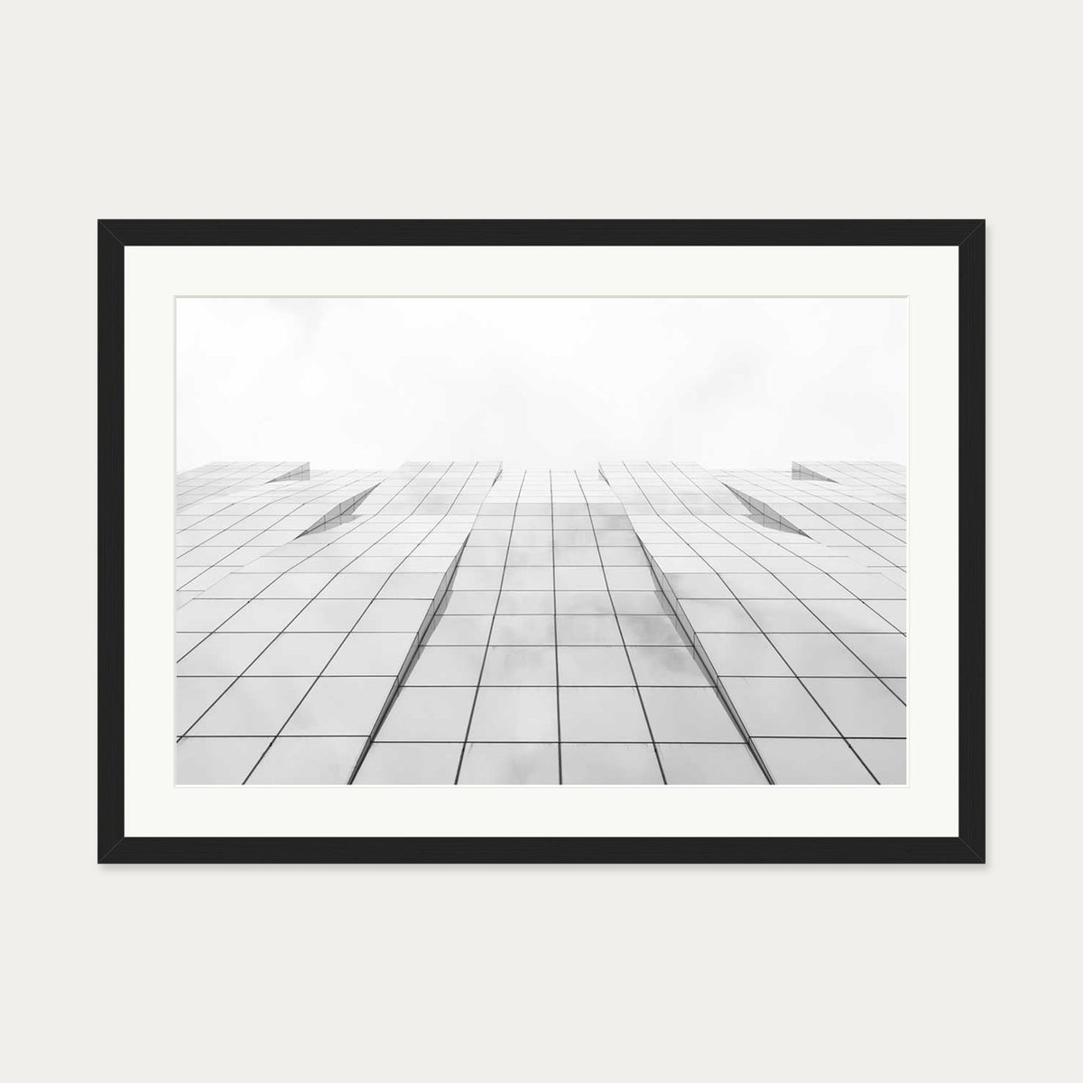 Architectural Geometry II Wall Art Print — 50 x 70 cm — Black Frame
