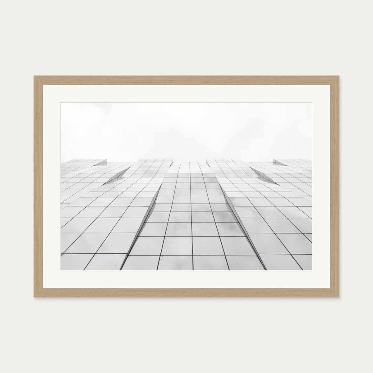 Architectural Geometry II Wall Art Print — 50 x 70 cm — Oak Frame