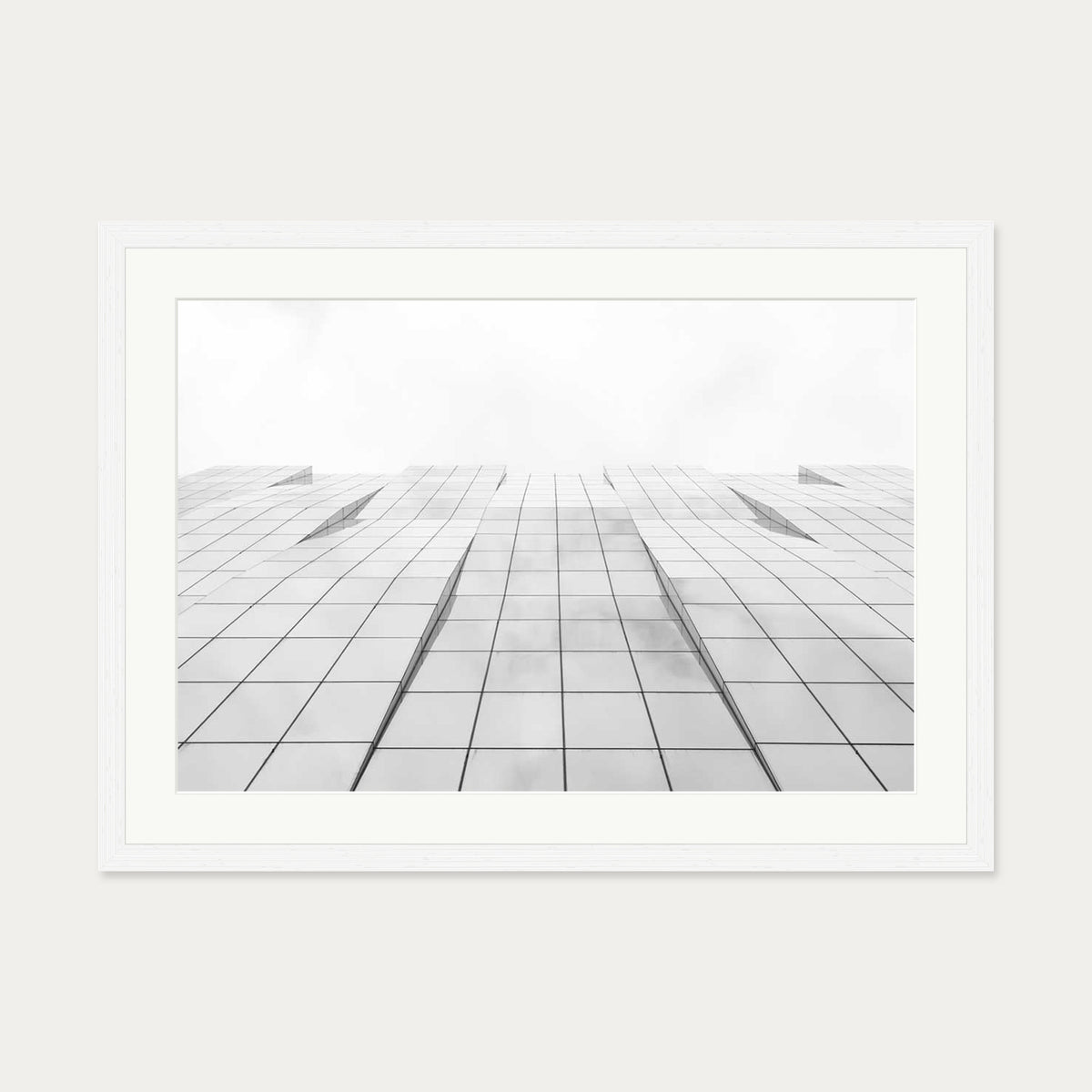 Architectural Geometry II Wall Art Print — 50 x 70 cm — White Frame