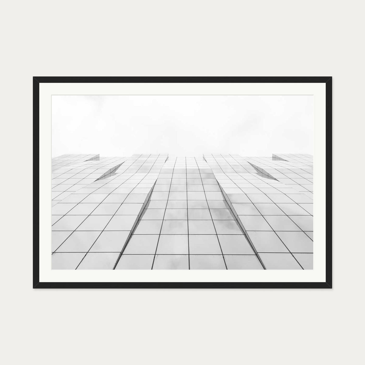 Architectural Geometry II Wall Art Print — 70 x 100 cm — Black Frame