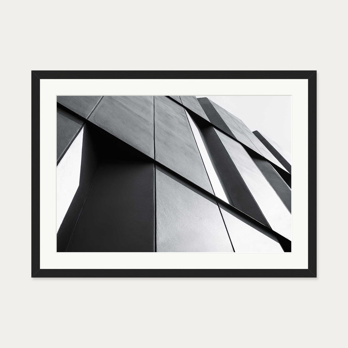 Architectural Geometry III Wall Art Print — 50 x 70 cm — Black Frame