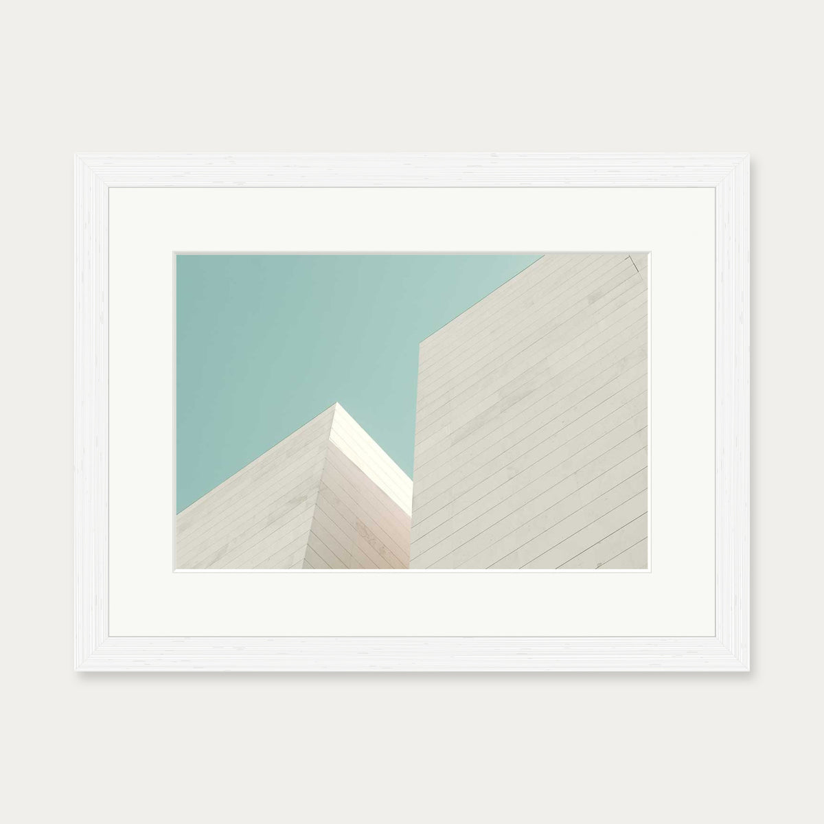 Architectural Geometry Wall Art Print — 30 x 40 cm — White Frame
