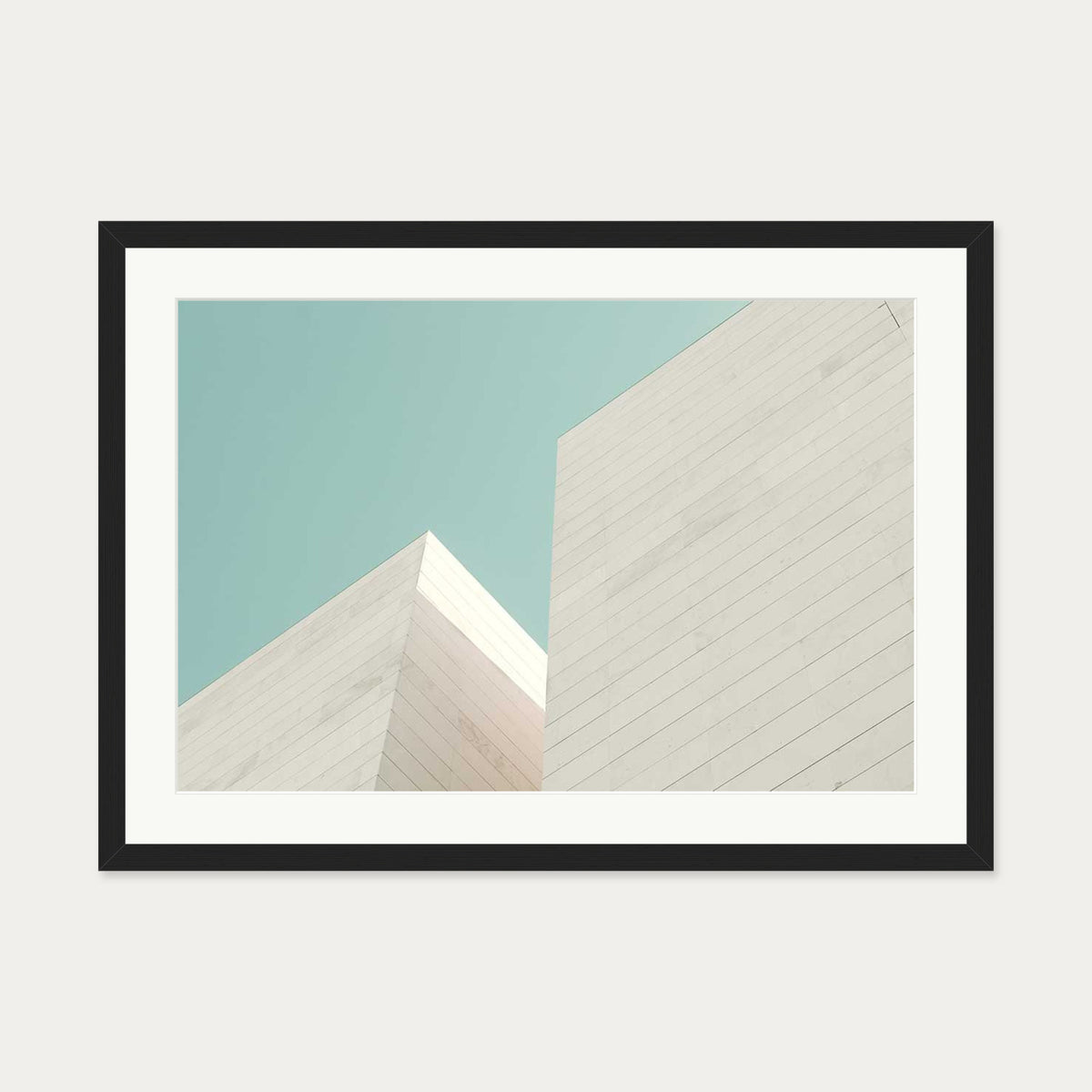 Architectural Geometry Wall Art Print — 50 x 70 cm — Black Frame