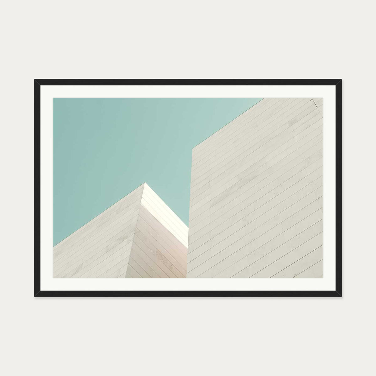 Architectural Geometry Wall Art Print — 70 x 100 cm — Black Frame