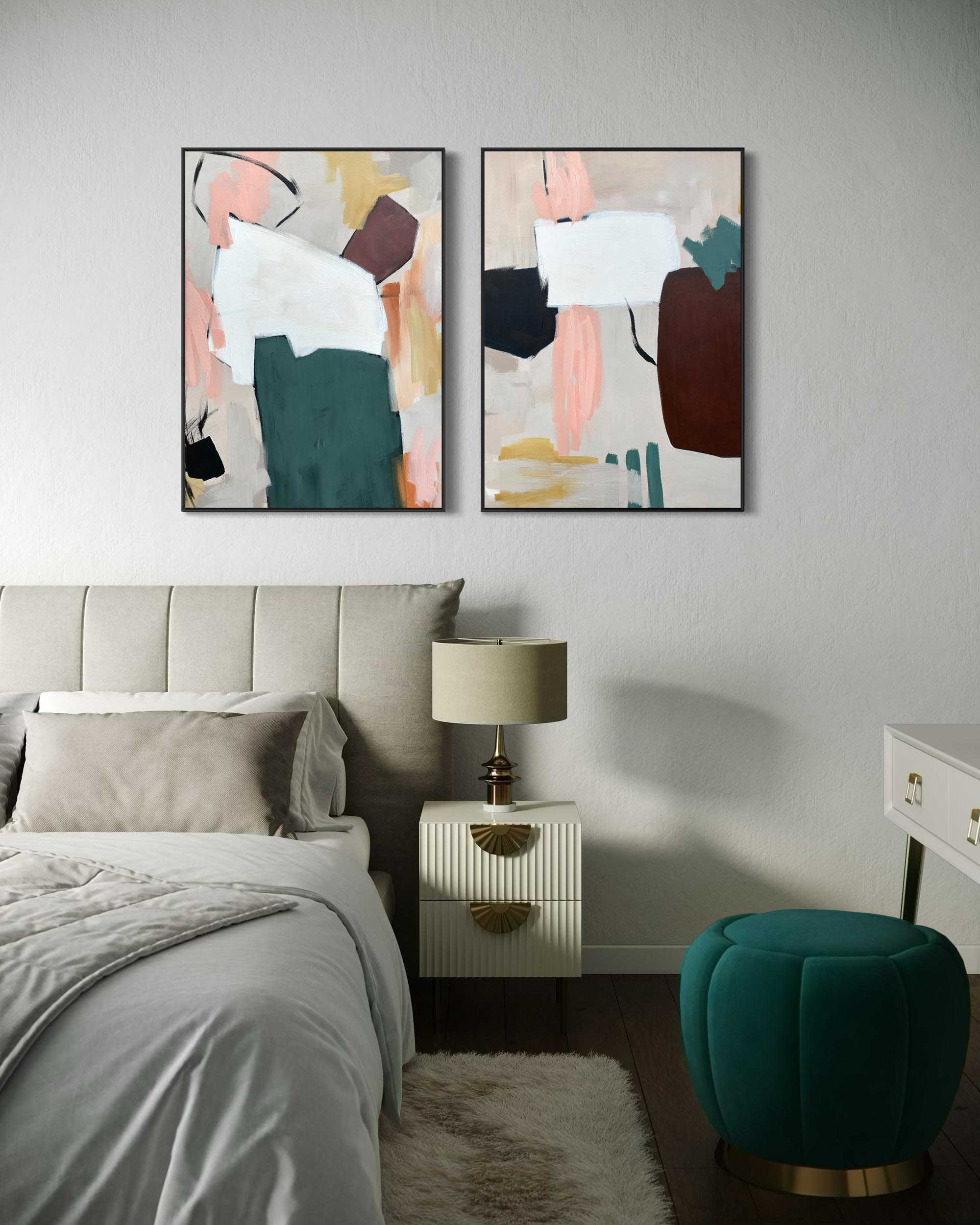 Abstract Art Inspiration Canvas Set Of 2