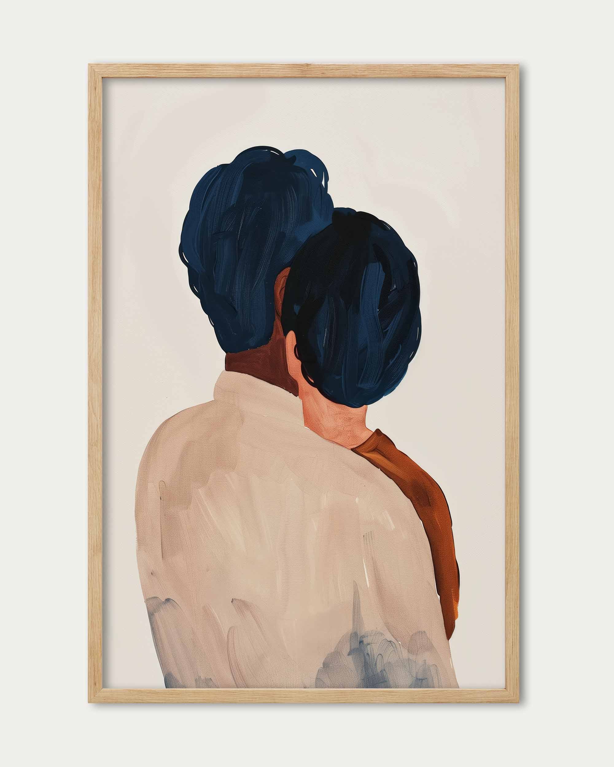 A Hug Study Art Print