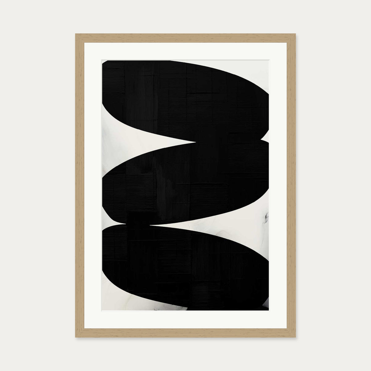 Balancing Expression Art Print — 50 x 70 cm — Oak Frame