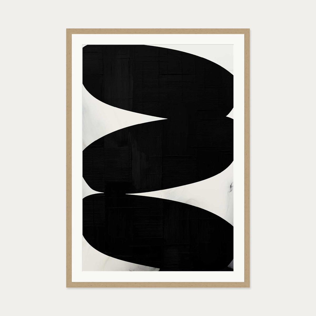 Balancing Expression Art Print — 70 x 100 cm — Oak Frame