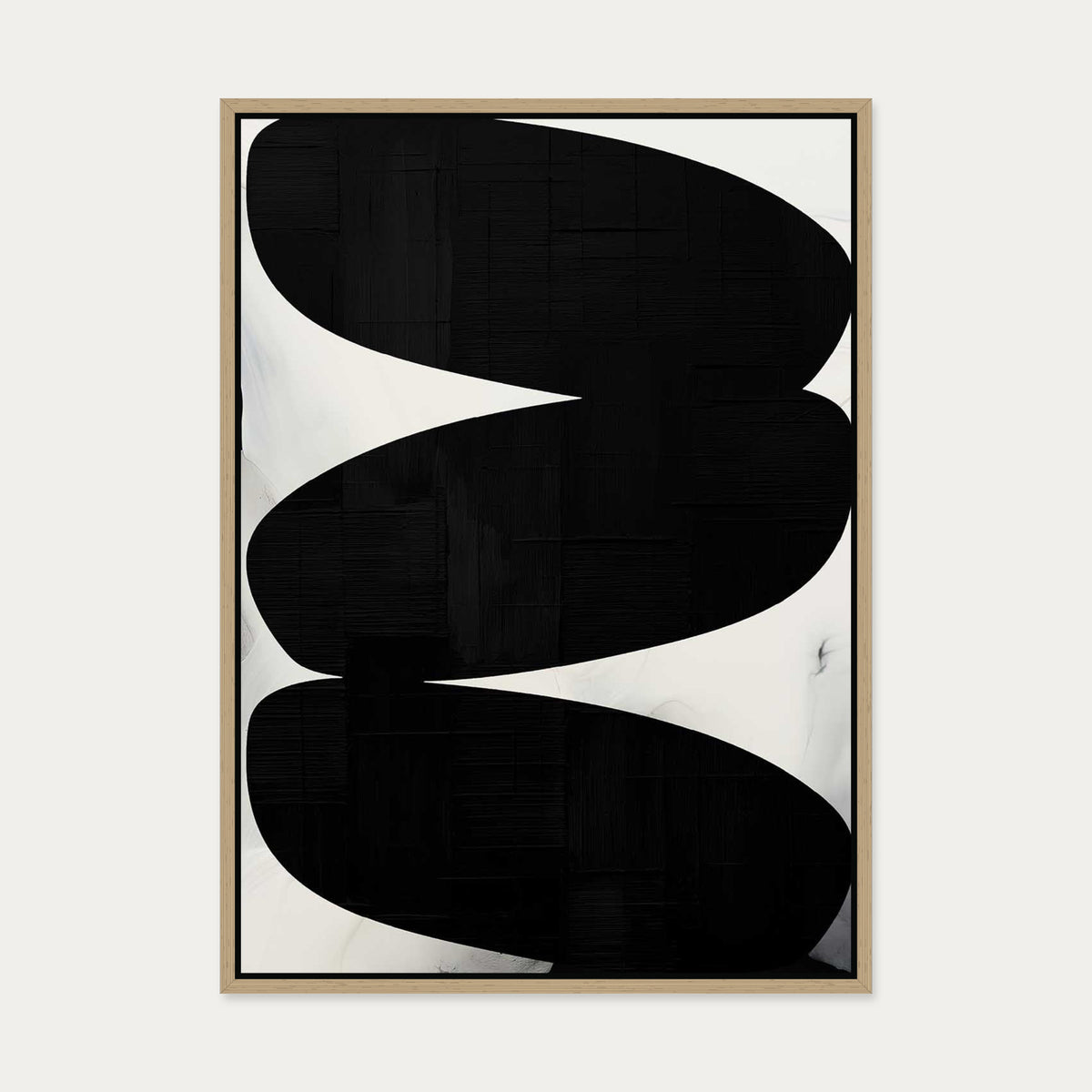 Balancing Expression Canvas Art — 50 x 70 cm — Oak Frame
