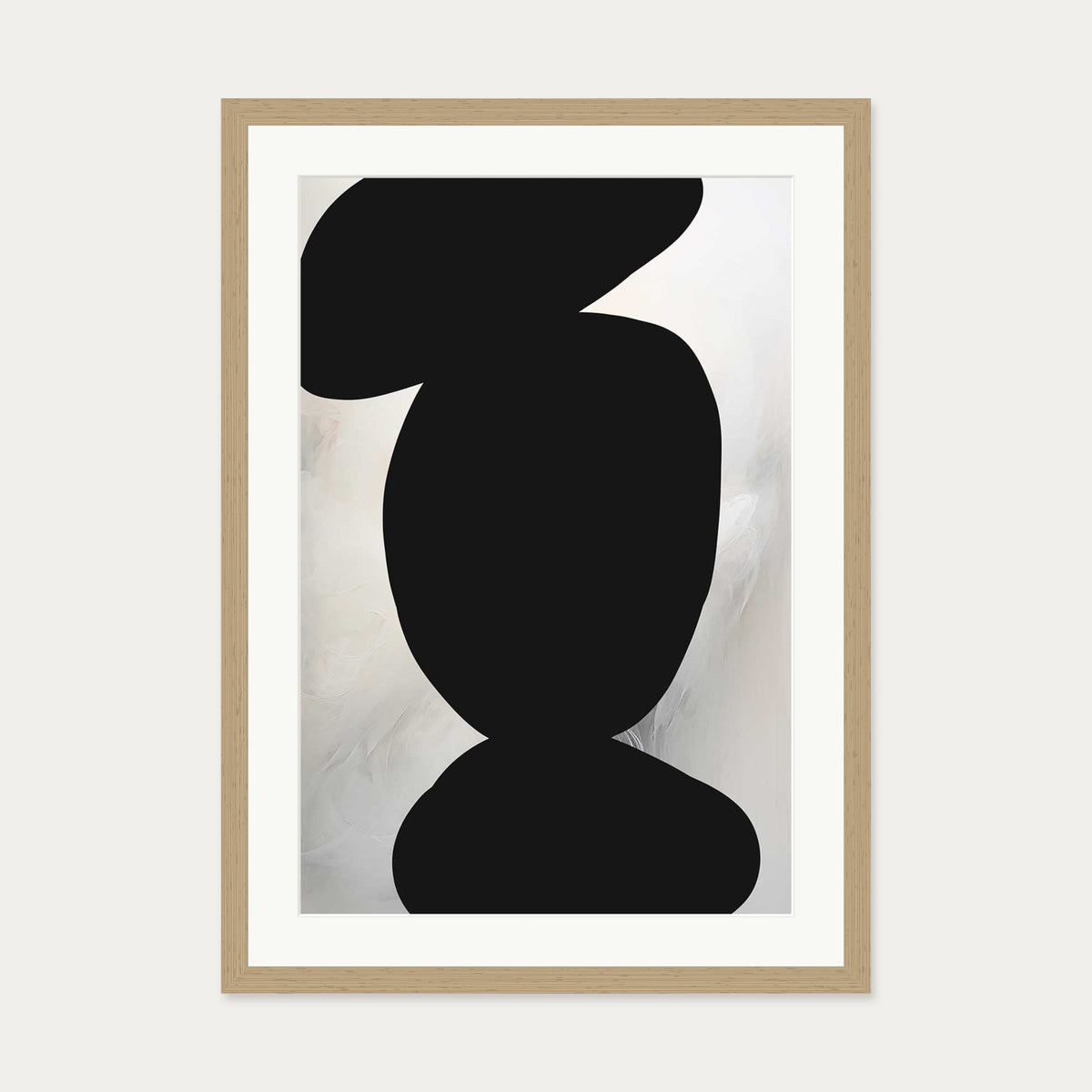 Balancing Expression II Art Print — 50 x 70 cm — Oak Frame
