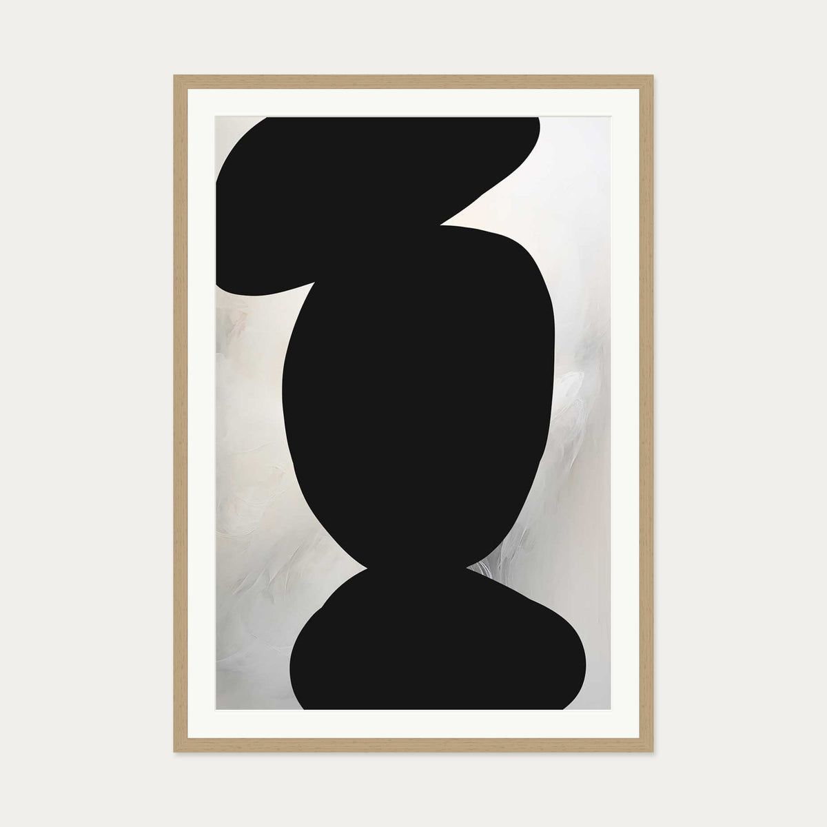 Balancing Expression II Art Print — 70 x 100 cm — Oak Frame