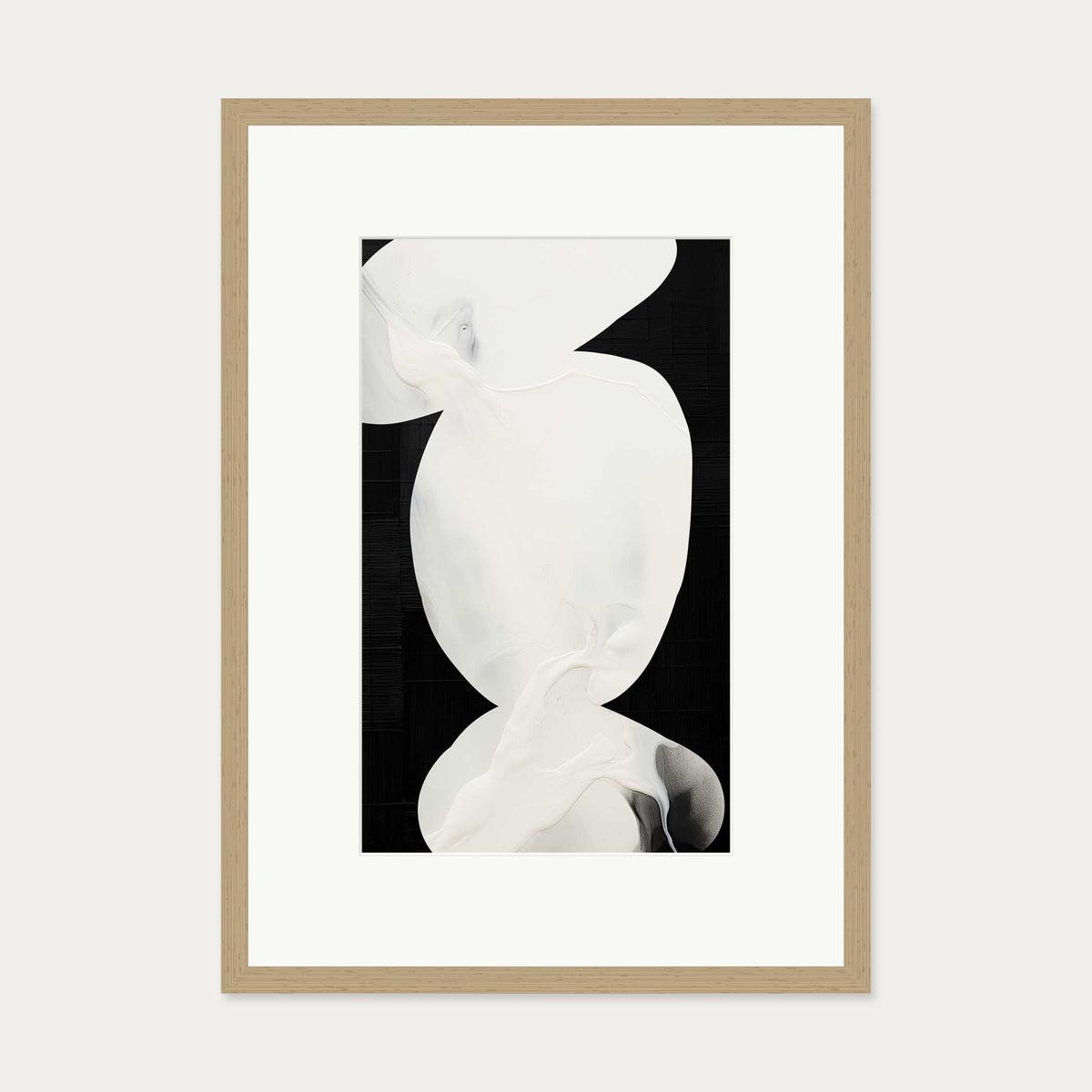 Balancing Time Art Print — 50 x 70 cm — Oak Frame
