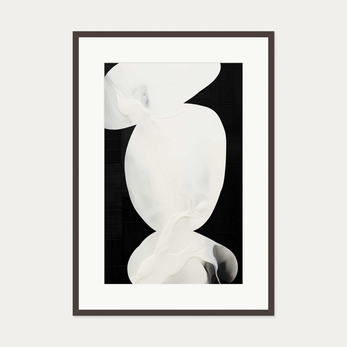 Balancing Time Art Print — 70 x 100 cm — Brown Frame