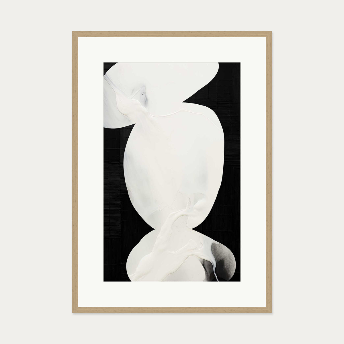 Balancing Time Art Print — 70 x 100 cm — Oak Frame