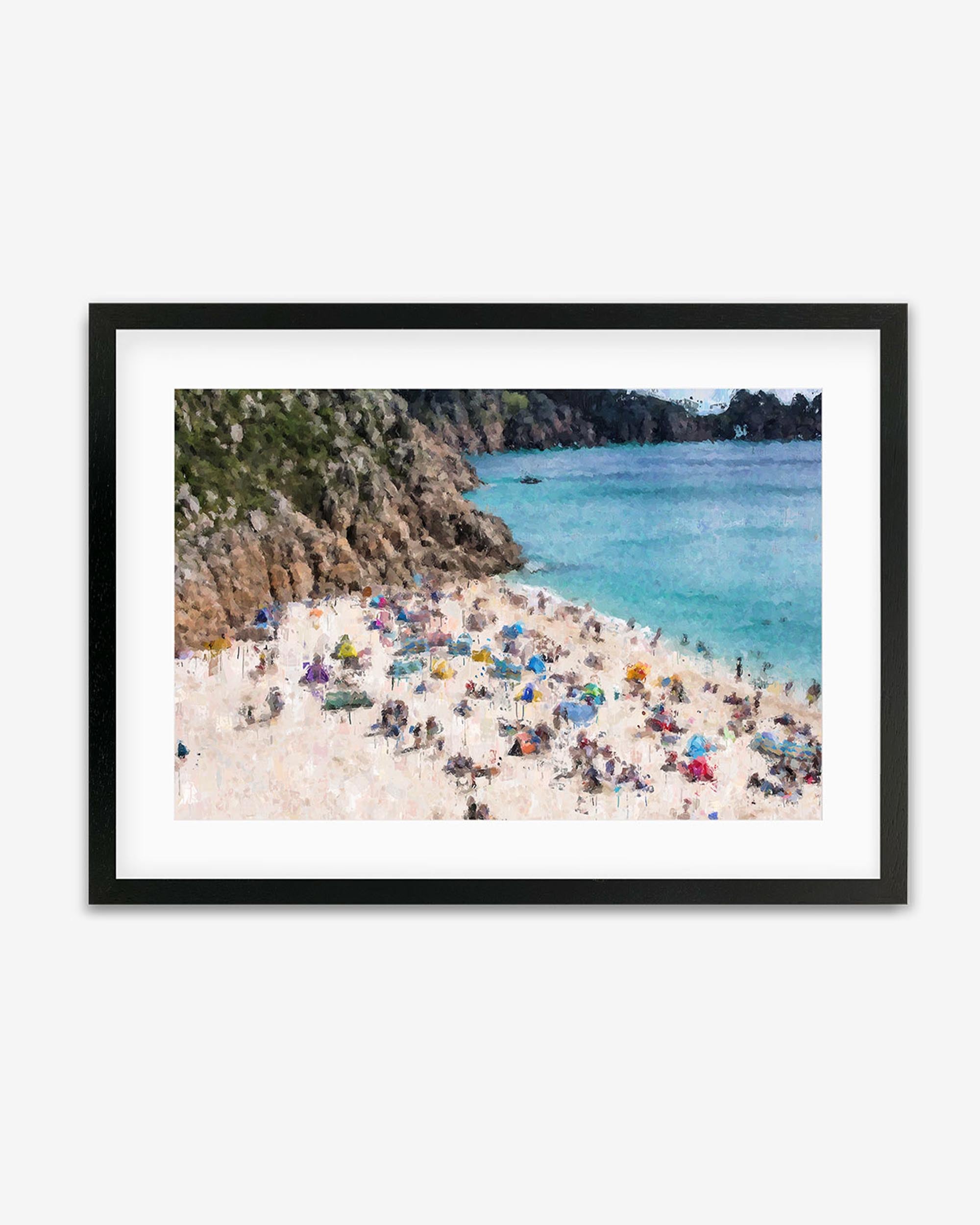 Sandy Beach Impressionist Framed Art